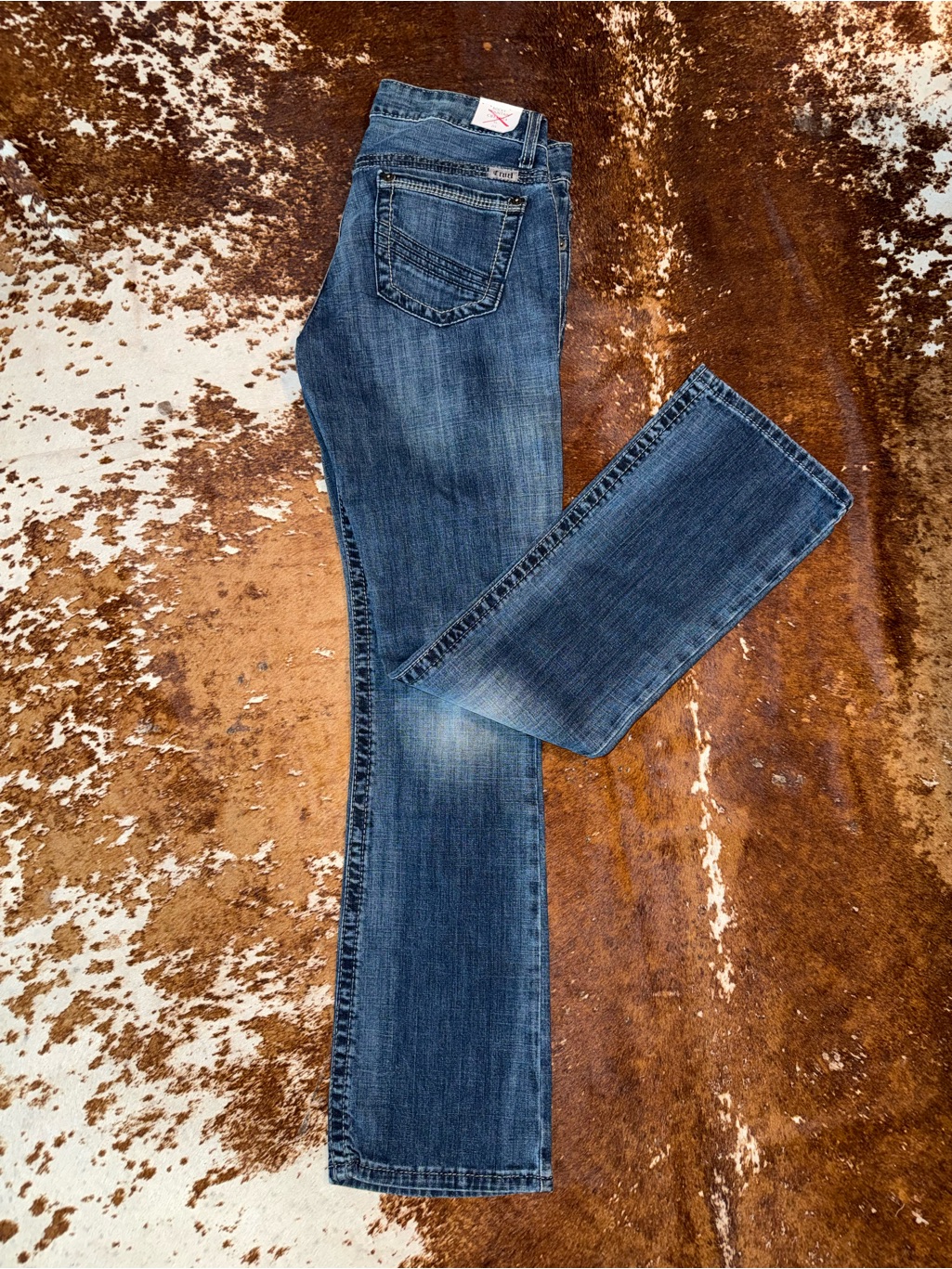 Cruel Denim Womens Bootcut Jeans In Dark Indigo Wash
